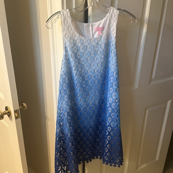 Lilly Pulitzer Marquette Crochet Ombré Shift Dress Large - Picture 2 of 9
